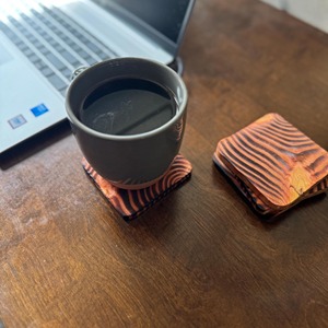 Classic Eco-Friendly Square Wooden <b>Coaster</b> Set Custom <b>Beer</b> Drink <b>Coasters</b> with Holder Tea Coffee Cups - Product Image 2