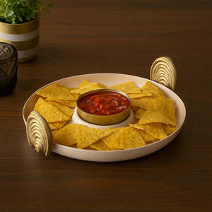 Plato de Servir de Metal de Forma Irregular Moderna, Diseño Sólido Pulido, Apto para Lavavajillas, para Aperitivos y Bocadillos en Fiestas - Product Image 4