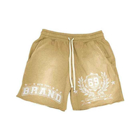 Ensemble de shorts en coton épais pour homme, 2 pièces, t-shirt et short, tenue d'été confortable, style streetwear délavé au soleil