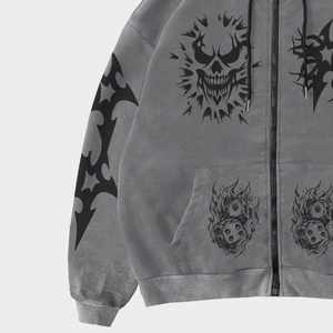 High Quality Custom Summer Heavyweight Cotton Fleece Oversized Fit Pullover Hoodie with Silk Screen Printing Pattern Streetwear - Product Image 6