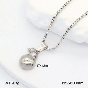 Colgante Navideño Clásico para Uso Festivo, Acero Inoxidable 304 con Acabado Chapado en Oro de 18K, con Elegante Cadena de Caja - Product Image 4