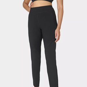 Pantalones Deportivos de Cintura Alta para Mujer, de Color Sólido, con Bolsillos, Nueva Colección, Alta Calidad - Product Image 1