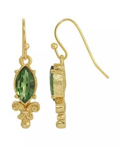 Pendientes de Gota Verdes Navette |   2028 - Product Image 1