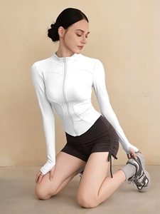 Womens Classic Yoga <b>Jacket</b> Slim Fit <b>Workout</b> Running Gym Fitness Sportswear Custom Logo OEM ODM Private Label Wholesale Supplier - Product Image 1