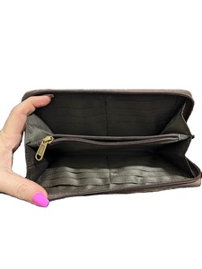 Portefeuille en cuir de vache véritable fait à la main, style bohème rayé, crâne de taureau, fermeture éclair, Inde, pour femmes, 4,5x4x2 pouces - Product Image 3