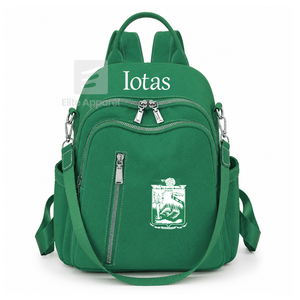 Custom Iota Phi Lambda Sorority <b>Backpack</b> embroidered logo Casual Style <b>Large</b> Capacity <b>Backpack</b> for girls with polyester lining - Product Image 2