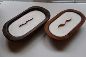 Support de bougie en bois artisanal rustique de haute qualité, écologique, avec logo personnalisé, centre de table décoratif, cadeau pour la maison, le mariage - Product Image 2