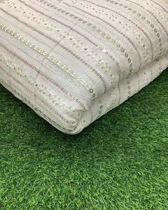 Luxury Sequin Embroidery Lace Fabric Floral Beaded Mesh Fabric African Wedding Party Dress Material - Product Image 5