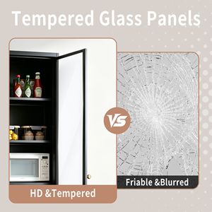 Armadio dispensa da cucina in metallo alto 183 cm con 5 ripiani regolabili, nero, autoportante, per dispensa o bagno - Product Image 5