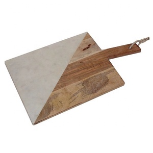 Planche à découper en bois et en marbre Planche à découper Artisanat indien Produit de cuisine en bois Meilleure qualité Rectangle personnalisé - Product Image 3