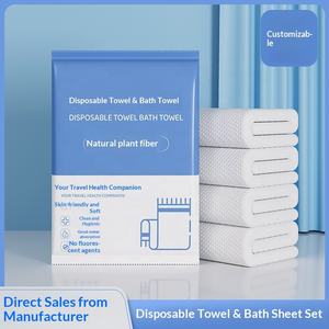 Serviettes jetables multi-usages personnalisées pour les mains, les pieds, le visage, la douche, la salle de bain, en sachet, pour les hôtels et les voyages - Product Image 3