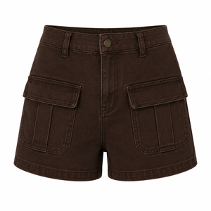 Shorts de Mezclilla para Mujer, Corte Relajado, Transpirables, de Secado Rápido, Estilo Clásico Negro, Elegantes - Product Image 1