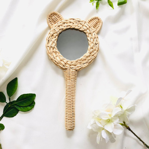 Cute small toddler kids <b>hand</b> <b>held</b> <b>mirrors</b> with bow design vintage handheld <b>mirror</b> for children - Product Image 4
