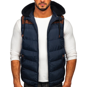 Custom Men's Windproof Lightweight Sleeveless Gilets Vest Winter Warm Stand Collar <b>Jacket</b> Reversible Outer Wear OEM Service - Product Image 2