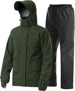 Ensemble imperméable pour homme, veste et pantalon de pluie résistants, respirant, à capuche, pour le travail en extérieur, la pêche, la moto - Product Image 2