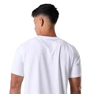 เสื้อยืดกีฬาสีขาวสำหรับผู้ชาย ผ้าฝ้ายพรีเมียม คอกลม ลำลอง สำหรับออกกำลังกาย ฟิตเนส ชุดกีฬา ใส่ได้ทุกวัน - Product Image 5