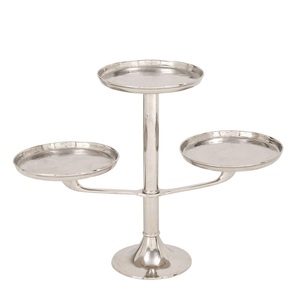 Elegant Silver 3-Layer Dessert Display <b>Stand</b> Mirror Polished Metal Cake Rack Vertical Serving Tray for High <b>Tea</b> and Party Events - Product Image 5