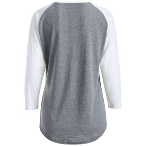 Fashionable Promotional Women t Shirt Custom Brand logo Women Full Sleeve <b>Top</b> Tees Ladies Outwork Blank Fitted Tshirt - Product Image 2