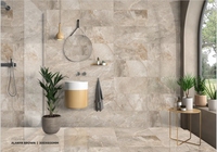 Carreaux SATHIYA Alanya marron en porcelaine brillante, imitation brique, texture imitation brique, antidérapant, résistant à l'usure, 300x600mm, pour hall