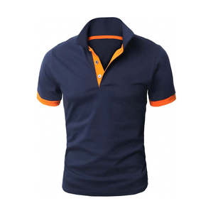 Chemise de golf personnalisée pour homme, anti-plis, boutonnée, manches courtes, logo frontal, en coton respirant de qualité supérieure, confortable, style business décontracté - Product Image 1