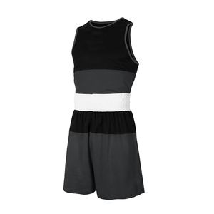 Combinaison de lutte pour hommes à blocs de couleur, coupe athlétique, en polyester anti-humidité, vêtements de sport personnalisés, uniformes de boxe sur mesure - Product Image 1