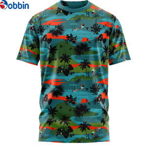 Camiseta Sublimada Personalizada para Hombre, Cuello Redondo, Manga Corta, Corte Regular, Material Antiencogimiento de Spandex/Poliéster, Estilo Único - Product Image 1