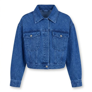 Veste en jean personnalisée pour femmes, denim en coton pour les marques de streetwear, vente en gros directe d'usine en vrac - Product Image 3