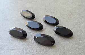 Ónix Negro Natural Facetado en Forma de Pera, Gran Forma Ovalada, Calibrado, Joyería al por Mayor, Piedra Preciosa Suelta - Product Image 4