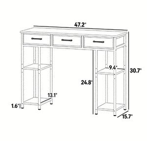 Small White Writing <b>Desk</b> for Home Office or Student Use Computer <b>Desk</b> - Product Image 6