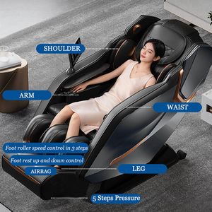 เก้าอี้นวดระบบชีอัตสึไร้แรงโน้มถ่วงเก้าอี้เอนกายแบบเต็มตัว SL-Track AIRBAG จอ LCD รีโมทควบคุมด้วยเสียงหลัง/ขา - Product Image 2