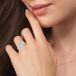 IGI Certified 5.00 Ctw Oval Cut Lab Grown Diamond Three Stone <b>Vintage</b> Engagement <b>Ring</b> 14K White <b>Gold</b> Plated - Product Image 4