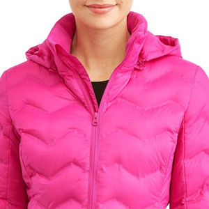 Latest Design Puffer Women <b>Coat</b> <b>Thick</b> Windproof And Breathable <b>Thick</b> Filling Zipper Padding Puffer Jacket with Hood For Ladies - Product Image 4