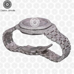 Montre de luxe Charm Jewells en acier inoxydable, mouvement mécanique analogique 40 mm, cadran lumineux, étanche 10 bars, date automatique, fonction push - Product Image 3