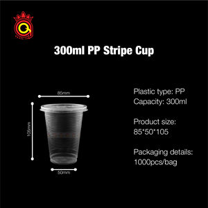Vasos de plástico PP al por mayor de fabricante, vasos de plástico transparentes con tapas de rayas, vasos desechables de PP para bebidas calientes, bebidas frías para llevar - Product Image 6