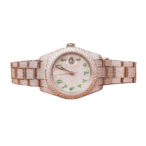 Reloj mecánico de moissanita de alta calidad, probador de diamantes, reloj helado para hombre, reloj de cuarzo con bisel de acero inoxidable, diamante para hombre - Product Image 1