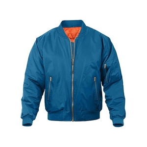 Custom Bomber <b>Jacket</b> Manufacturer Wholesale Supplier for <b>Men</b> and Women with <b>Lightweight</b> Fabric Ribbed Cuffs Zipper - Product Image 4