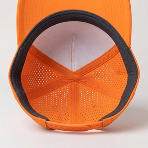 Orange Perforated Trucker Cap Adjustable Baseball <b>Hat</b> Breathable Strap Back Cap for Sports Outdoor Wear - Product Image 5