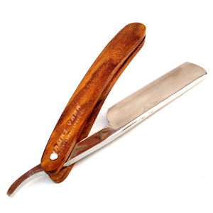 Navaja de afeitar clásica con mango de madera para hombre, herramienta tradicional para afeitado en húmedo, proveedor al por mayor de navajas de barbero - Product Image 1