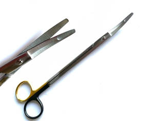 Ciseaux Super Cut 7 courbés, instrument chirurgical ORL de haute précision, certifié CE, manche en plastique durable, design ergonomique - Product Image 1