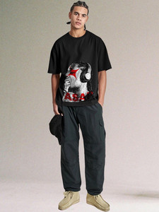 T-shirt pour homme surdimensionné avec impression personnalisée, style streetwear, col rond, manches courtes, jersey en coton respirant, t-shirt graphique - Product Image 3