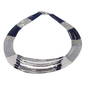 Collar de Moda para Mujer con Cuentas de Vidrio Multicapa y Cuentas Metálicas de Estilo Clásico, con Cadena de Caja, Nuevo - Product Image 2