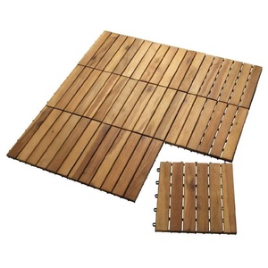 Dalles de sol extérieures contemporaines en bois d'acacia du Vietnam, antidérapantes, imperméables, à emboîtement, finition mate, huilées, garantie 5 ans, installation facile - Product Image 3
