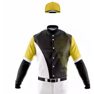 Ensembles d'uniformes de baseball respirants pour hommes grandes tailles, personnalisables, en Spandex/Coton/Fibre de bambou, imprimés par sublimation, poids du tissu 350g - Product Image 4