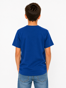 Camiseta con estampado de avión azul para niños, camiseta informal de algodón de media manga, camiseta estampada con estilo para niños, camiseta cómoda para uso diario, Top suave - Product Image 3
