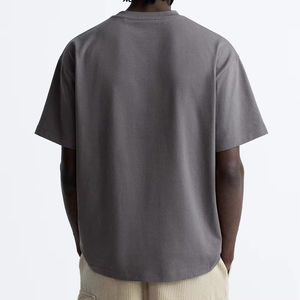 เสื้อยืดคอกลมทรงโอเวอร์ไซส์ ผ้าคอตตอนถักเนื้อหนา คุณภาพสูง สั่งทำโลโก้ได้ 100% ผ้าคอตตอน ทรงปกติ สำหรับผู้ชาย - Product Image 2