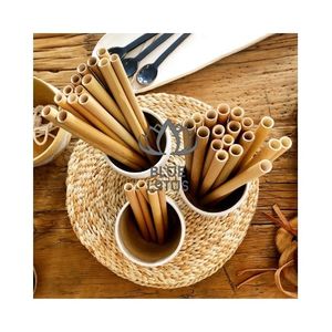 TOP QUALITY 2026 Polished <b>Bamboo</b> <b>Straws</b> For Luxury Resorts 100% Natural Wood Pure Clean Safe Premium Grade Sustainable Gear - Product Image 1