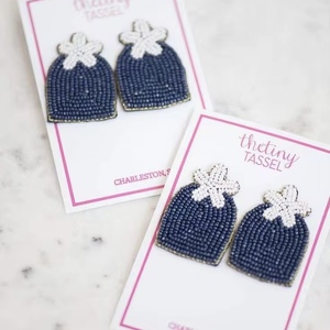 Handmade Beaded Cactus Landscape Parrot Stud Earrings Embellished Glass Beads Cotton Customized Color CRYSTAL <b>CRAFT</b> - Product Image 4