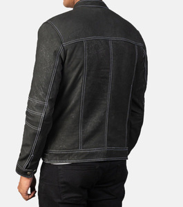 Vestes en cuir cloutées pour hommes, style personnalisé, fabriquées à la main, fabricant de vestes en cuir tendance pour hommes - Product Image 5