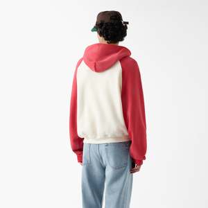 Sweat-shirt à capuche pour homme, manches raglan, coupe ample, 100% coton molletonné, couleur unie, style décontracté, automne - Product Image 2