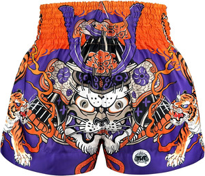 Shorts d'entraînement MMA pour hommes, imprimé orange, noir et blanc, pour Muay Thai, respirants, pour la boxe - Product Image 4